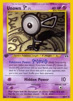 Unown [F] card in English