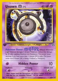 Unown [M] card in English