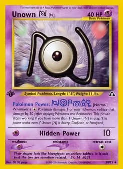 Unown [N] card in English