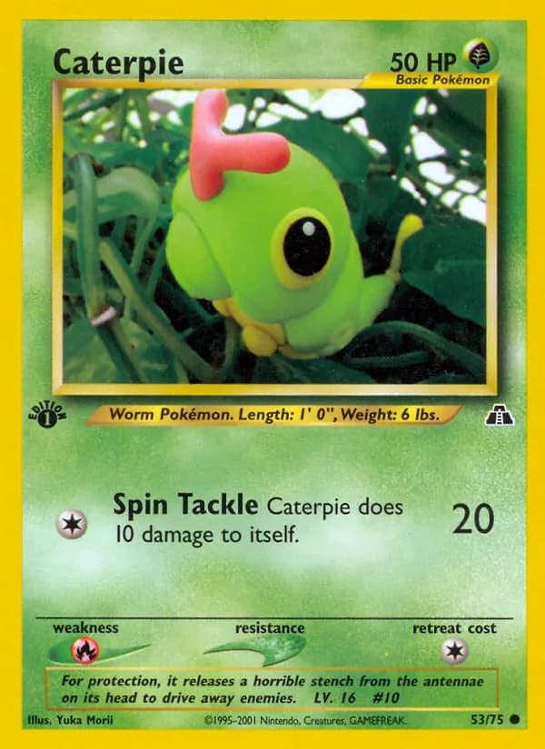 Caterpie card in English