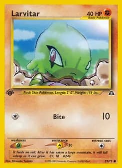 Larvitar card in English