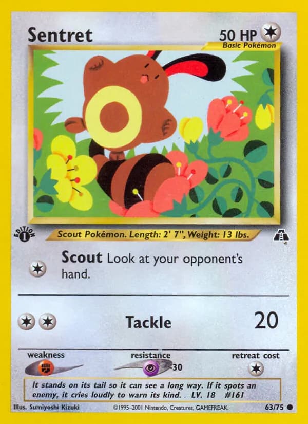 Sentret card in English
