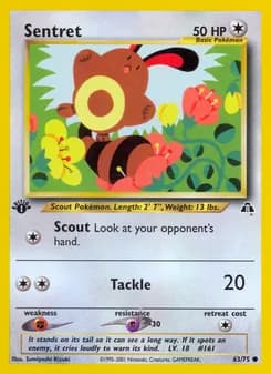 Sentret card in English
