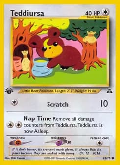 Teddiursa card in English