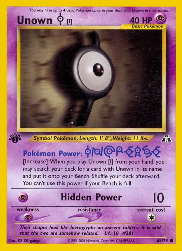 Unown [I] card in English