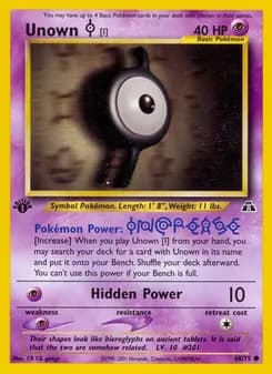 Unown [I] card in English