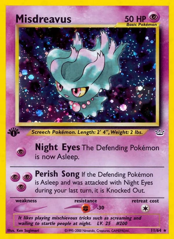 Misdreavus card in English