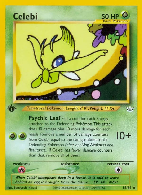 Celebi card in English