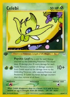 Celebi card in English