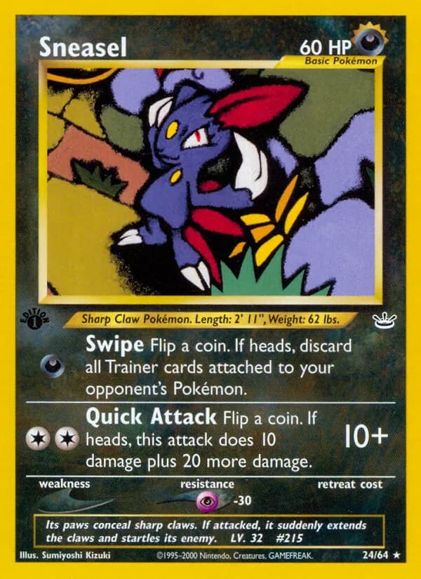 Sneasel card in English