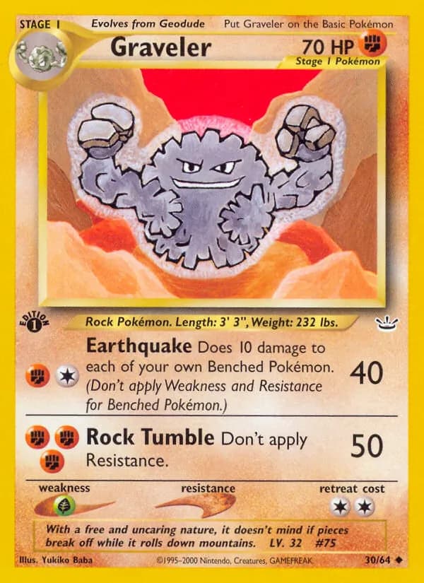 Graveler card in English