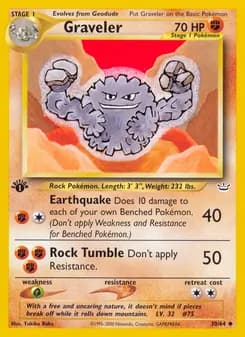 Graveler card in English