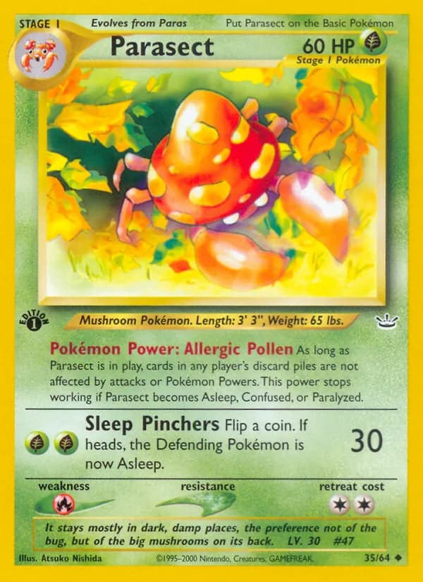 Parasect card in English