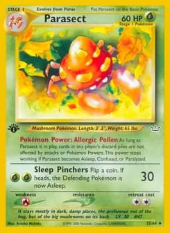 Parasect card in English