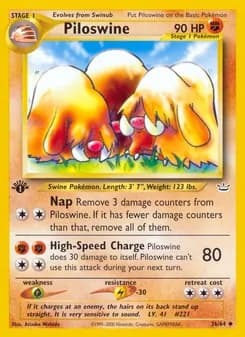 Piloswine card in English