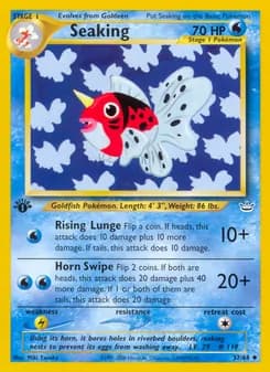 Seaking card in English