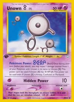 Unown [B] card in English
