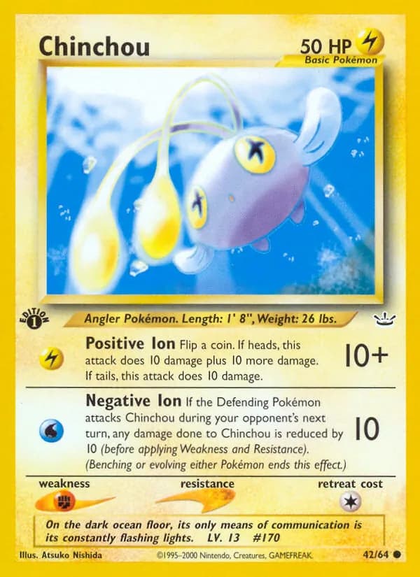 Chinchou card in English