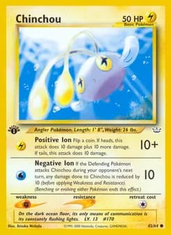 Chinchou card in English