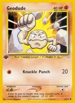 Geodude card in English