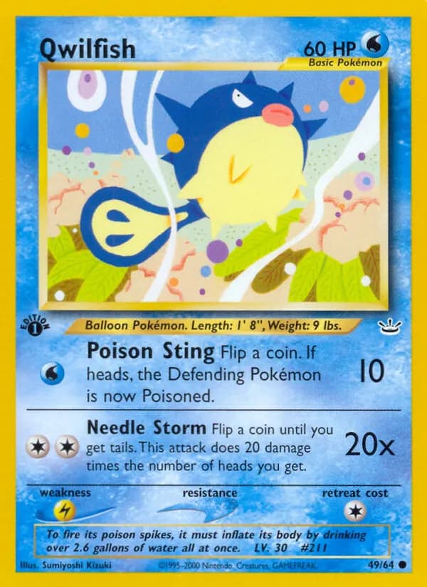 Qwilfish card in English