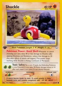 Shuckle card in English