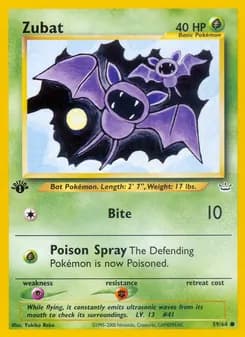 Zubat card in English