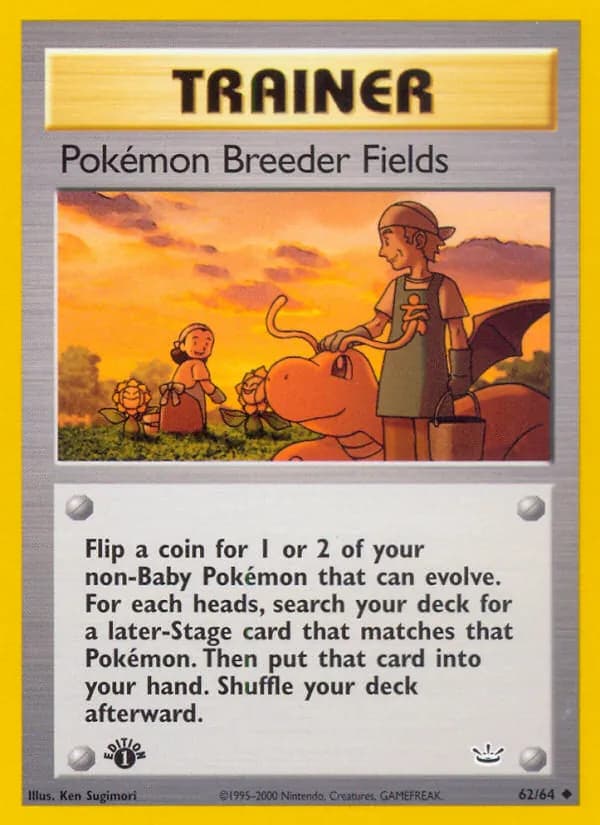 Pokémon Breeder Fields card in English