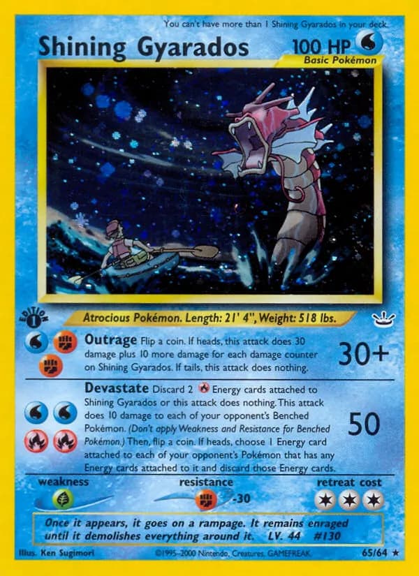 Shining Gyarados card in English