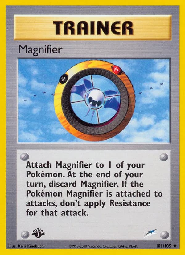 Magnifier card in English