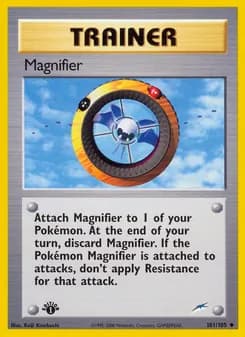 Magnifier card in English