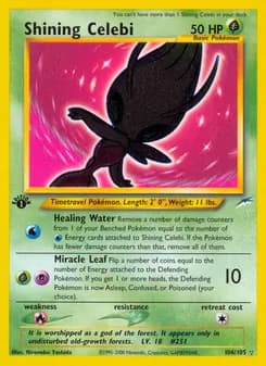 Shining Celebi card in English
