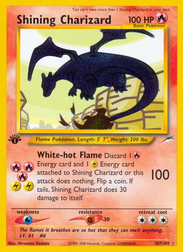 Shining Charizard card in English
