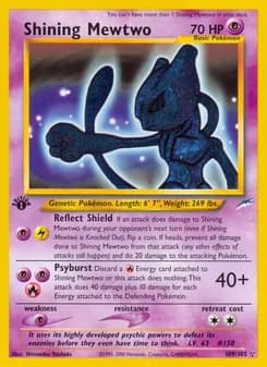 Shining Mewtwo card in English