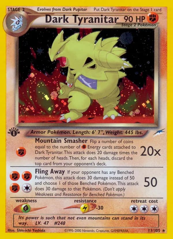 Dark Tyranitar card in English