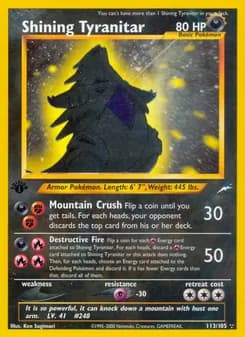 Shining Tyranitar card in English