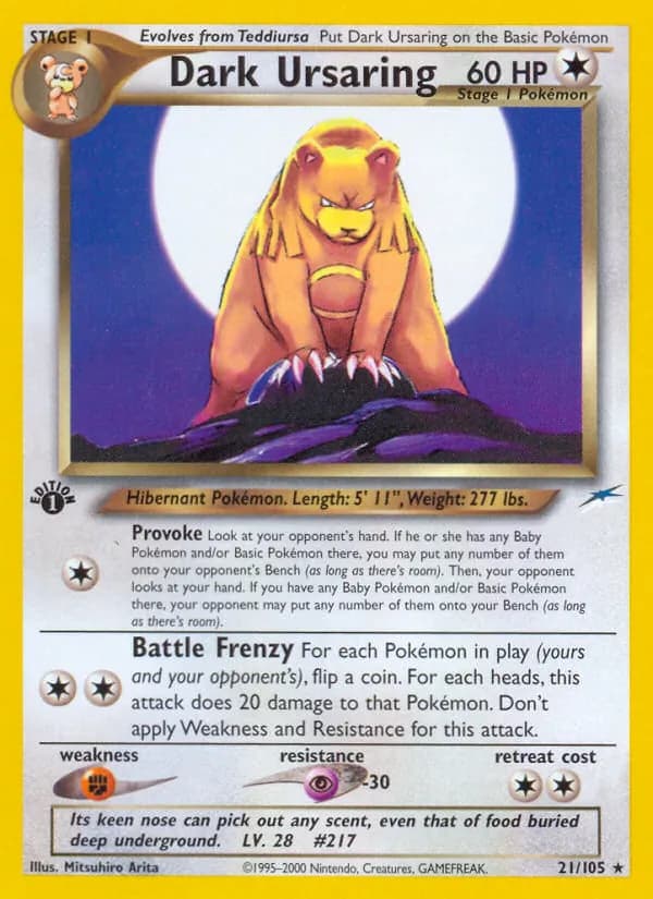 Dark Ursaring card in English