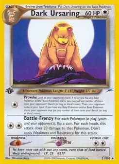 Dark Ursaring card in English