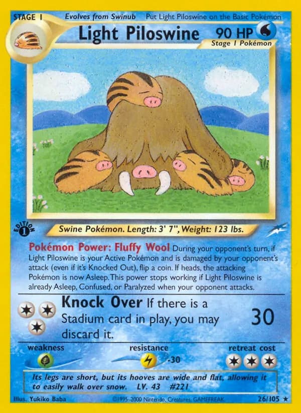 Light Piloswine card in English