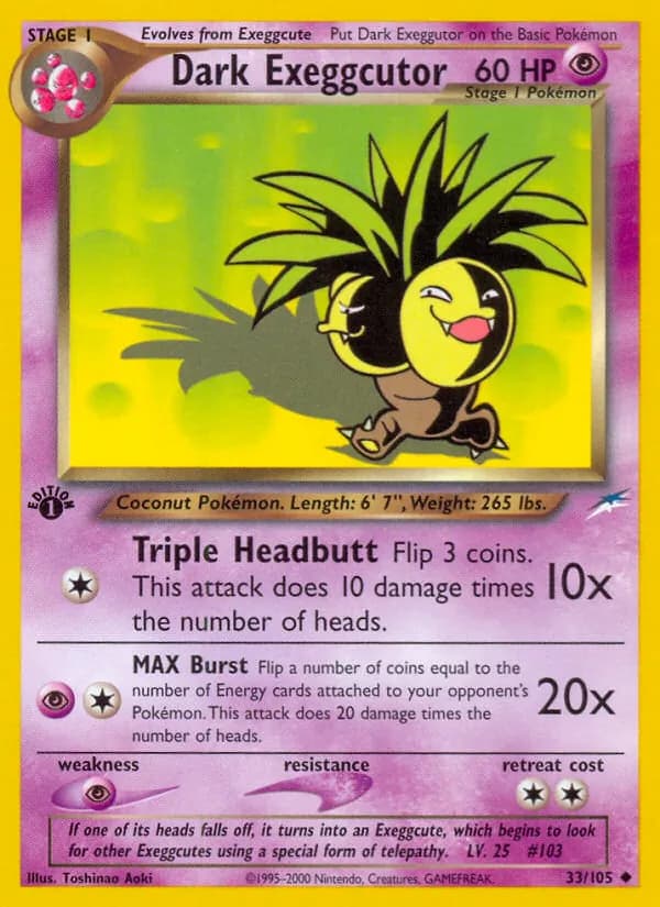 Dark Exeggutor card in English