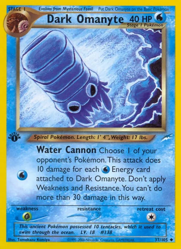 Dark Omanyte card in English