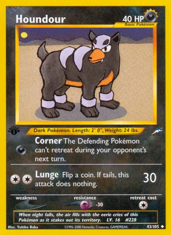 Houndour card in English