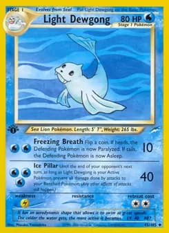 Light Dewgong card in English
