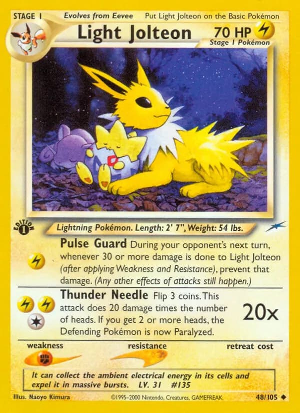 Light Jolteon card in English