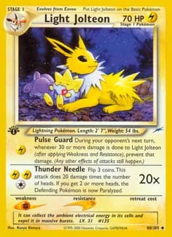 Light Jolteon card in English