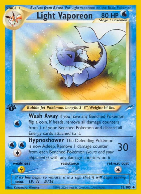 Light Vaporeon card in English