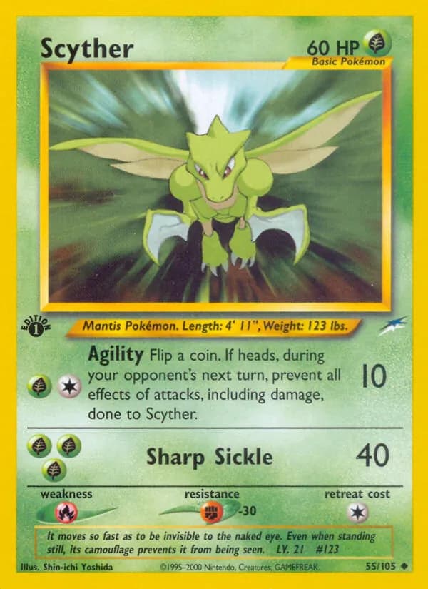 Scyther card in English