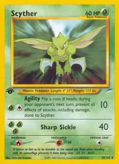 Scyther card in English
