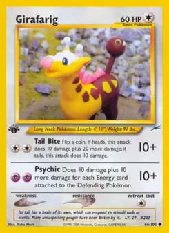 Girafarig card in English