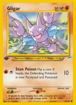 Gligar card in English